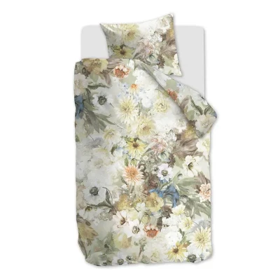 Afbeelding van At Home by BeddingHouse Forever Flowers dekbedovertrek Eenpersoons 140x200/220 Groen