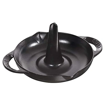 Afbeelding van STAUB Roaster Verticaal gietijzer voor kip, Ø 24 cm, 1 l, zwart