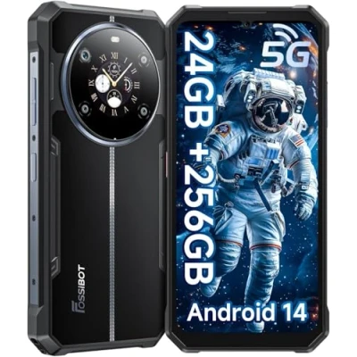 Afbeelding van FOSSiBOT F109 5G robuuste smartphone, 10600 mAh (18 W) onverwoestbare telefoon Android 14, 50 MP + 16 MP, 6,745 inch FHD+1,32 IPS/dual display, 24 (8 16) GB RAM 256 ROM /2TB, IP68/69K/Dual