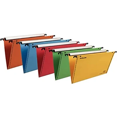 Image de Dossier suspendu VMG A4 Fond V Assortis 5 Pack de 10 Esselte