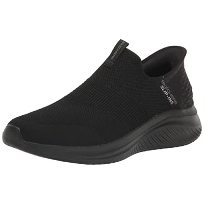 Afbeelding van Skechers Ultra Flex 3.0 Smooth Step Slip in mocassin voor heren, zwart.