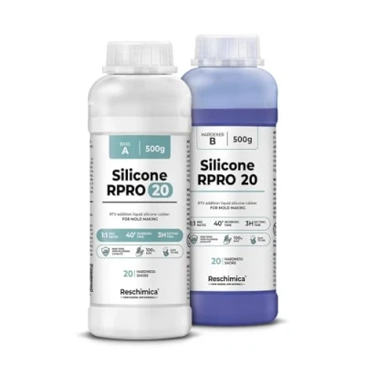 Afbeelding van Siliconenrubber met gemiddelde hardheid voor vormen 1:1 R PRO 20, ideaal het gieten van hars, gips en andere materialen (1 kg)