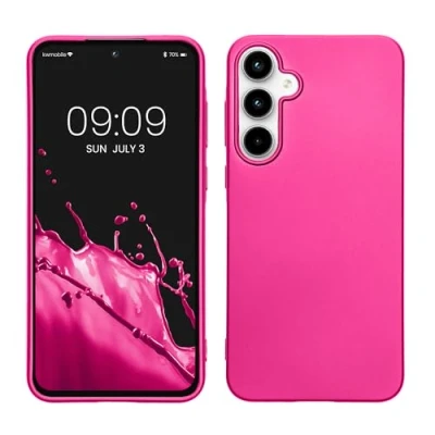 Afbeelding van kwmobile telefoonhoesje geschikt voor Samsung Galaxy A55 5G Hoesje smartphone Back cover in metallic roze