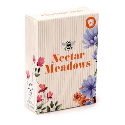 Afbeelding van Kaartspel/Speelkaarten Nectar Meadows Veldbloemen&amp;Bijen Thema 8.5x6cm