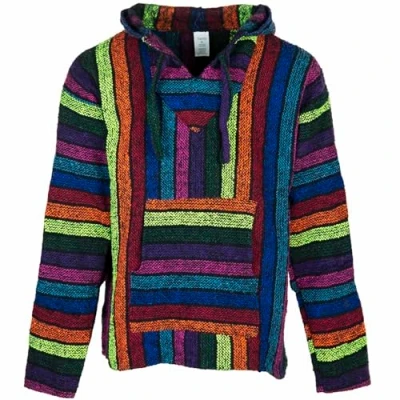 Afbeelding van Siesta Baja Hoodie Top met capuchon Trui Mexicaanse Jerga voor dames en heren, Regenboog