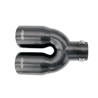 Afbeelding van Simoni Racing TRX/92N Uitlaat Eindstuk 76mm zwart Rond, V vorm Roestvrij staal 240mm