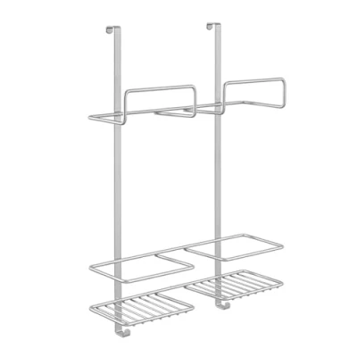 Afbeelding van Metaltex Over The Door Space Saver Rek Voor Schoonmaakspullen 30X46X12 Cm Zilver
