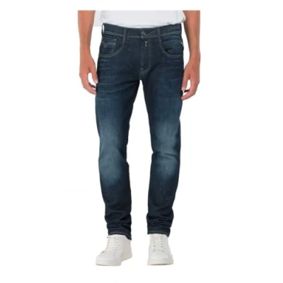 Image de Replay Anbass Jean pour homme Coupe slim Hyperflex avec stretch Bleu foncé 007 6 Taille 33 W/36 L, Dark Blue 6, 33W / 36L