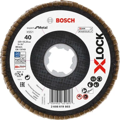 Afbeelding van Bosch Accessories 2608619803 X551 Lamellenschijf Diameter 125 mm Boordiameter 22.23 1 stuk(s)