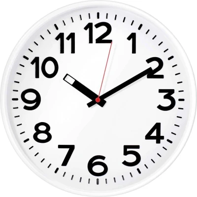 Afbeelding van EUROTIME 82321 Wandklok Kwarts Wit