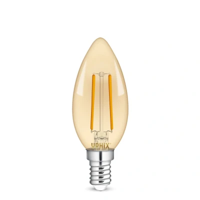 Afbeelding van Yphix E14 Led Kaarslamp Filament Polaris Amber 2,5w 2200k LEDdirect.nl