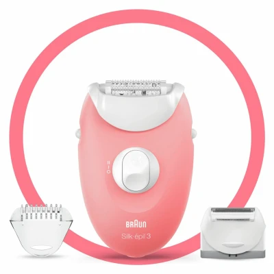 Afbeelding van Braun Silk épil 3 277 Epilator voor Langdurige Ontharing, 20 pincettensysteem, Smartlight technologie, Massagerollers en Scheerapparaat Trimmer inbegrepen