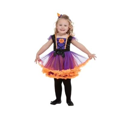 Afbeelding van Smiffys Toddler Pumpkin Witch Kinder Kostuum Kids tm 2 jaar Oranje