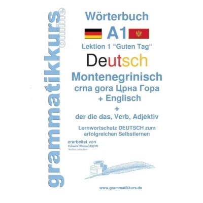Afbeelding van Wörterbuch Deutsch Montenegrinisch Englisch Niveau A1