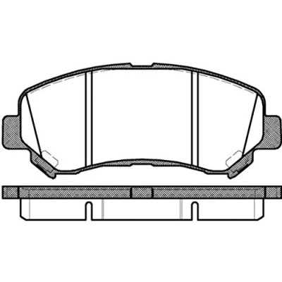 Afbeelding van ROADHOUSE 21318.00 Remblokkenset Vooras Met kleeffolie toebehoren, veer NISSAN: Qashqai / Qashqai+2 I, Juke, RENAULT: Koleos I