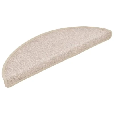 Image de vidaXL Tapis d&#039;escalier 15 pcs Taupe 56 x 17 3 cm133882