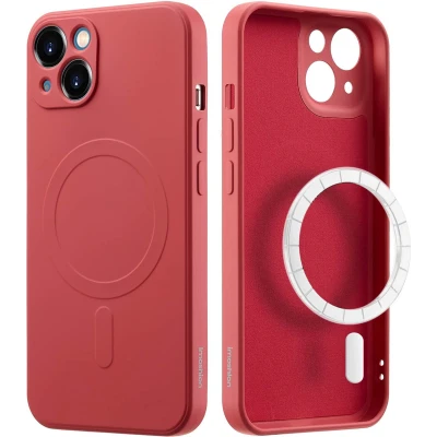 Afbeelding van imoshion Hoesje Geschikt voor iPhone 14 Siliconen Color Backcover MagSafe roze