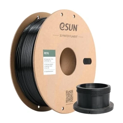 Afbeelding van eSUN PLA+ filament 1,75 mm, 3D printer, PLA Plus, precisie, afmetingen +/ 0,05 spoel van 1 kg (2,2 lBS) printerfilament voor printers, zwart