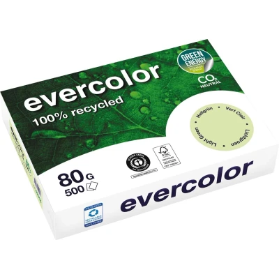 Afbeelding van Clairefontaine Evercolor, gekleurd gerecycleerd papier, A4, 80 g, 500 vel, lichtgroen papier