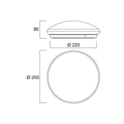 Afbeelding van Sylvania Cirkel Plafonnière 1025lm DualTone 12W IP44