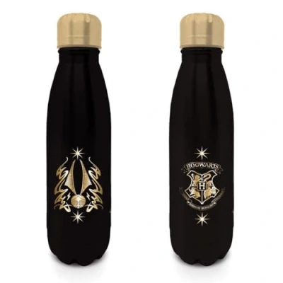 Afbeelding van Harry Potter Mini waterfles van metaal (levendig Zwerkbalpatroon) 540 ml voor jongens en meisjes, cadeau meisjes jongens, vrouwen Officieel product