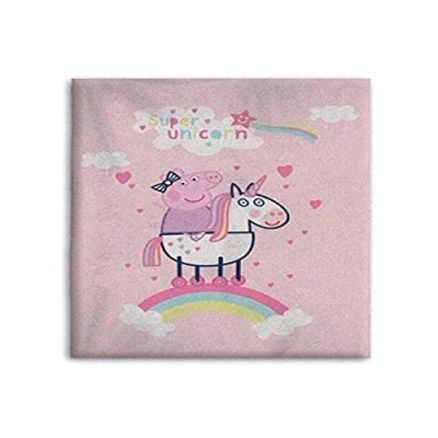 Afbeelding van Peppa Pig fleece plaid 100 x 140 cm. Big Unicorn Eenhoorn deken roze
