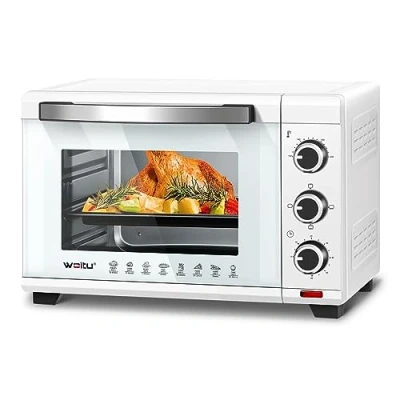 Afbeelding van WOLTU Mini Oven 25 liter, Pizzaoven met toast timer 100 250 ℃ 1400W, Wit BF11ws