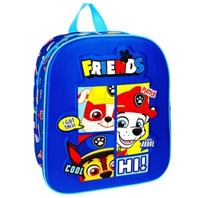 Afbeelding van Paw Patrol Marineblauwe 3D kleuterschool rugzak voor een jongen 32x27x11 cm