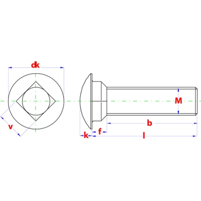 Afbeelding van Slotbout RVS M6x50 (100st)
