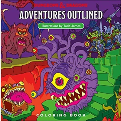 Afbeelding van Dungeons &amp; Dragons: Adventures Outlined Coloring Book (EN)