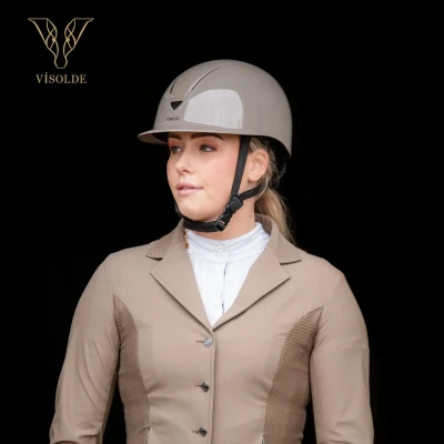 Afbeelding van Visolde Paardrijcap voor leeg beige maat s m