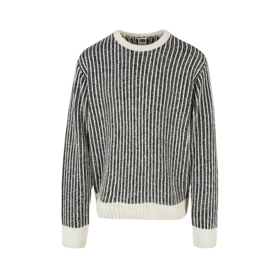 Afbeelding van Urban Classics TWO TONE Trui, Heren, Maat: Small, Whitesand black