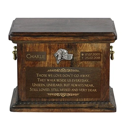 Afbeelding van Engelse Pointer gepersonaliseerde urn hond voor hondenas met gravure