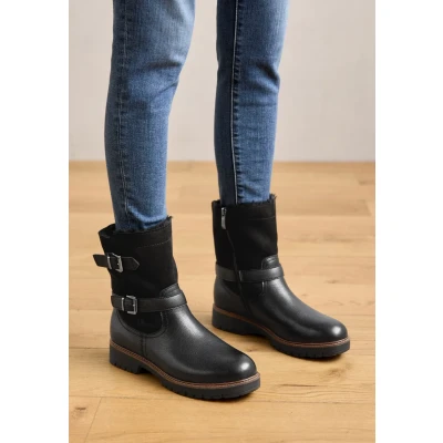 Afbeelding van Tamaris Cowboy/Bikerlaarsjes, Dames, Maat: 36, Black Schoenen