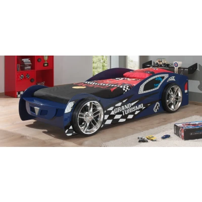 Afbeelding van LUCEVI Carbeds Grand Turismo Bed + Matras Blauw 90x200 cm
