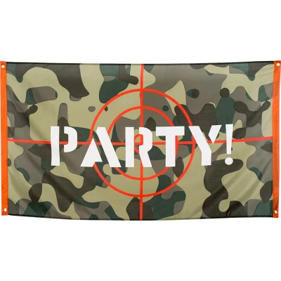 Afbeelding van Spandoek Camouflage Party 90x150cm