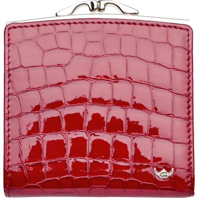 Afbeelding van Golden Head Leren Portemonnee Cayenne RFID Protect French Coin Purse Wallet Cherry Rood