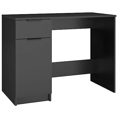 Afbeelding van Bureau 100x50x75 cm bewerkt hout zwart