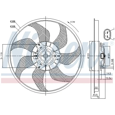 Afbeelding van Nissens Ventilatorwiel motorkoeling 85776
