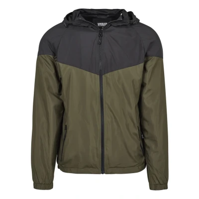 Afbeelding van Urban Classics Windrunner Softshelljas voor kinderen, Maat: 134/140, Black/darkolive
