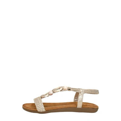 Afbeelding van Sub55 Sandalen Plat Goudkleur Maat 39
