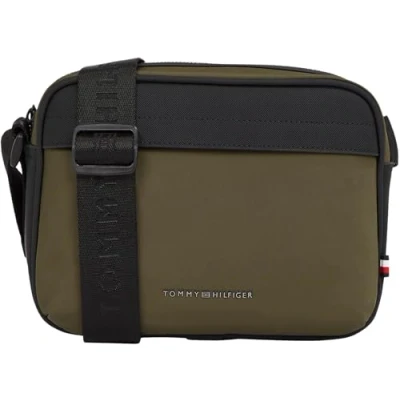 Afbeelding van Tommy Hilfiger Repreve Camera BAG Schoudertas, Heren, Maat: One Size, Khaki