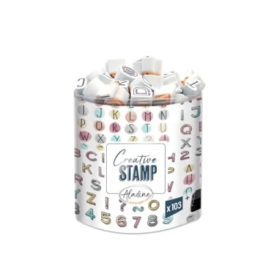 Afbeelding van Aladine Stampo Stempel Set Letters Mini 102 stuks