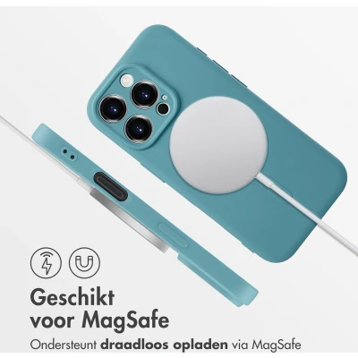 Afbeelding van imoshion Hoesje Geschikt voor iPhone 16 Pro Max Siliconen Color Backcover MagSafe groen