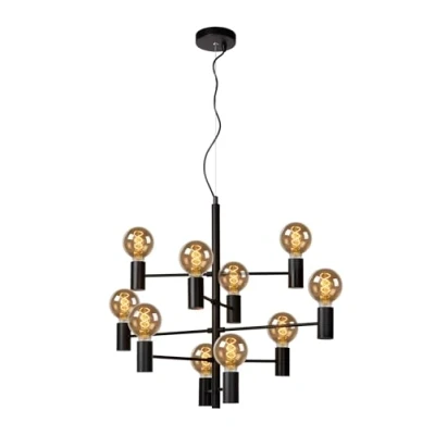 Afbeelding van Lucide LEANNE Hanglamp 10xE27 Zwart