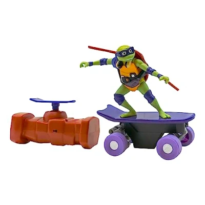 Afbeelding van Teenage Mutant Ninja Turtles Turtle Figuur Donatello schildpad geïnspireerd op de Turtles: Years, radiografisch bestuurd skateboard met schokdemper.
