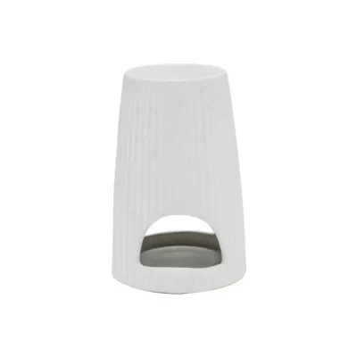 Afbeelding van Scentchips® Rib Rond Waxbrander Geurbrander Oliebrander Wax Melts Brander Aromabrander Ook Geschikt Voor Essentiële Oliën Geurolie Waxmelts Wit