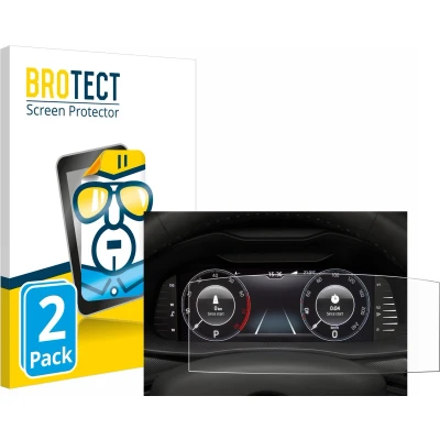 Afbeelding van BROTECT Screenprotector voor Skoda Virtual Cockpit 10.25&quot; Folie Beschermfolie transparant (2 Stuks)