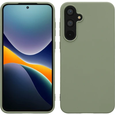 Afbeelding van kwmobile telefoonhoesje geschikt voor Samsung Galaxy A55 5G Hoesje smartphone Back cover in grijsgroen