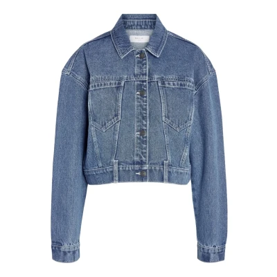 Afbeelding van Noisy May Nmronja CROP Jacket Spijkerjas, Dames, Maat: XS, Medium blue denim